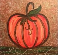 Paint a Pumpkin on an 8x8 canvas at Oktoberfest in Harbor Point!